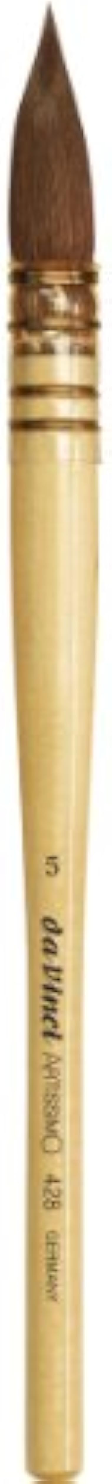 da Vinci Watercolor Collection Artissimo Brushes, Round Pure Kolinsky Red Sable, Size 5 (428-05)