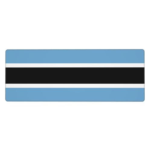 BROLEO Tapis de souris extra large avec motif drapeau du Botswana - Pour bureau d'ordinateur - Clavier de jeu antidérapant - Version épaisse - 30,5 x 80 cm