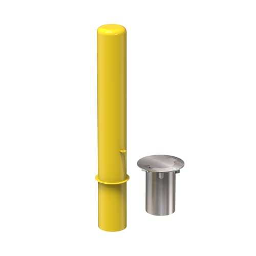 Trafford Industrial Removable Bollard with Embedment Sleeve (6"x36") Secure and Flexible Traffic Control Solution