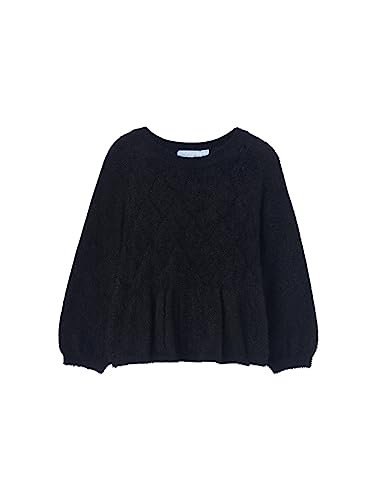 Abel & Lula Openwork Shimmer Sweater for Girls Black