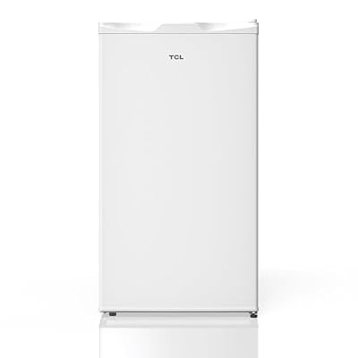 TCL 3.1 Cu Ft Compact Single Door Refrigerator in White, Small Mini Fridge Without Freezer for Bedroom, Dorm, Office, Kitchen