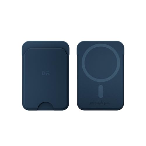 Image of DailyObjects Navy Blue Leatherite MagSafe Card Wallet