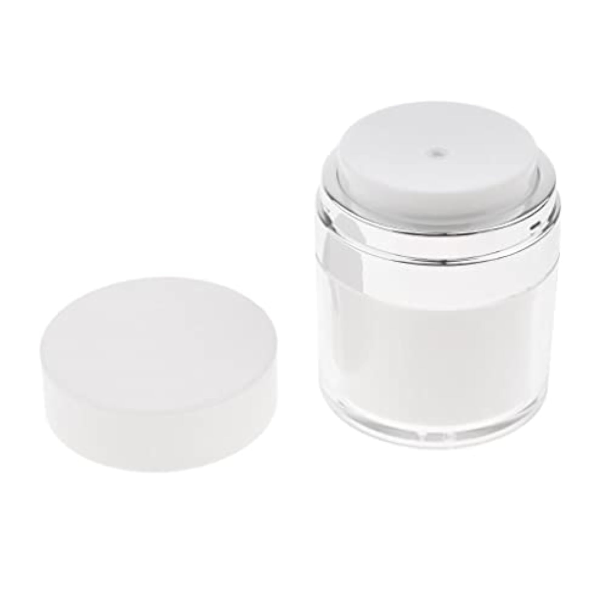 2x Empty Airless Press Bottle Face Cream Container 50g