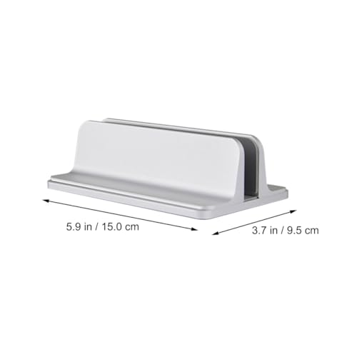 Base Ajustable Vertical para Laptop de Aluminio Plata miniatura 2