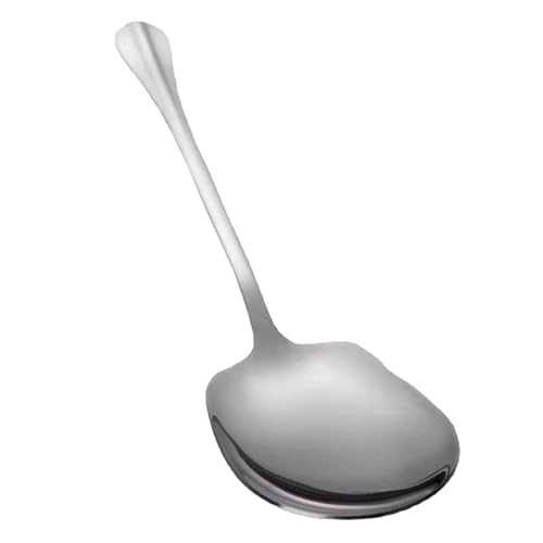 Grande cucchiaio da portata in acciaio inox, grande cucchiaio da riso, insalata e pasta, posate da cucina resistenti, cucchiaio in metallo per piatti, buffet, feste