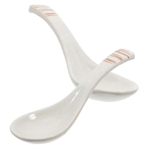 ELAYARD 日式陶瓷スープスプーン 耐久でお手入れ簡単 食卓を彩るエレガントな調理器具 小型カトラリーとして特別な日も普段使いにも