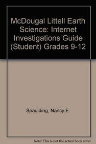 McDougal Littell Earth Science: Internet Invest... 0618203540 Book Cover