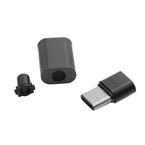 Cablecc 5set DIY 24pin USB 3.1 Type C USB-C Male Plug Connector SMT Type with Black Housing Cover, White - Image 3