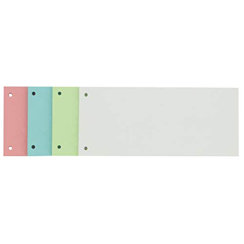 Oxford Trennstreifen, aus Karton, gelocht, 190 g/m², 4 Farben, 100 Stück