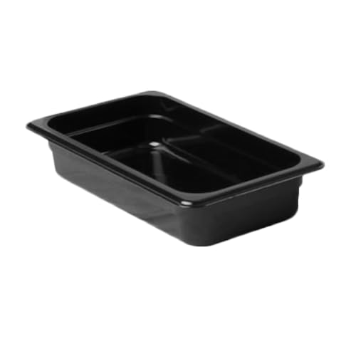FSE PLPA8132BK Food Pan, 1/3 Size, 2-1/2" deep, Shatter and Scratch Resistant, Dishwasher Safe, Polycarbonate, Black, NSF
