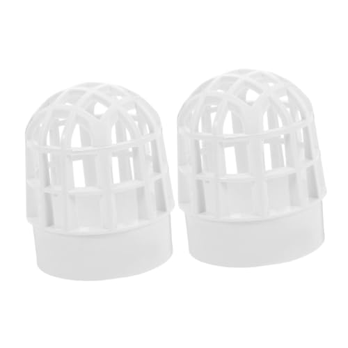 SEWACC Protector de Canalones de Pvc Antifiltro de Hojas para Bajantes Redondo, Malla Resistente para Desagües Exteriores, Filtro de Residuos para Balcones y Azoteas, Pack 2 Unidades