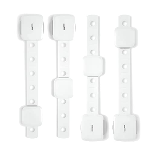 Image of KidDough Multicolor Furniture Safety Locks For Kids - Pack Of 4 Locks, Double Lock System, For Drawers, Cupboard Lock, Baby Proofing Product, Strong & Adhesive Safety