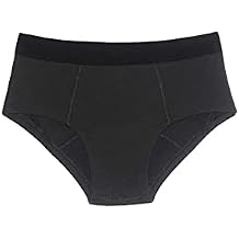 Thinx Super Cotton Brief Period Underwear| Menstrual Underwear| Period Panties Black