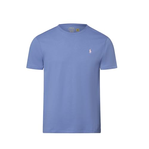 Ralph Lauren Camiseta de Punto Custom Slim Fit (FR/ES, Letras, M, Regular, Regular, Blue)