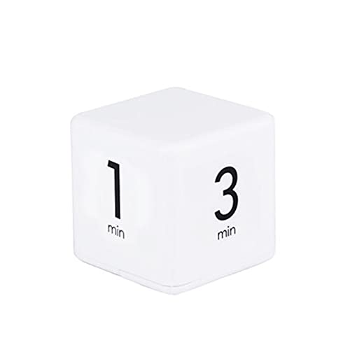 Belity Portable Cube Timer Digital Kitchen Timer Countdown Alarm 1-3-5-10 Minutes Flip Timing with Digital Display Time Management for Study Sports Cooking Gaming Office