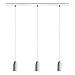 Buchenbusch Urban Design Light Edition, Set 3 Lampade a sospensione in calcestruzzo con lampadina LED A+, stile industriale, cavo bianco