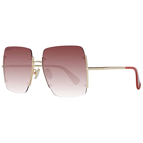Max Mara Gafas de sol doradas para mujer, Sin color