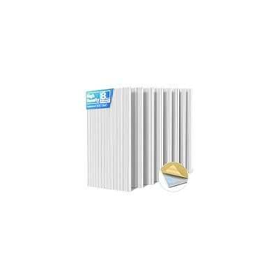 8 Pack Large Acoustic Panels Sound Absorbing with Self-Adhesive, 47.2”*23.6”*0.36” High Density Sound Proof Foam Panels for Walls, 3D Vertical Soundproof Wall Panels for Home Studio Office Decor-White