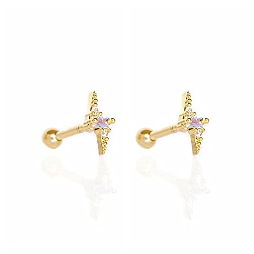 Boucles d'oreille de perçage zircon coloré et pendantes pour femmes