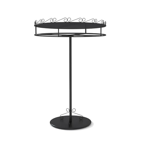 Perchero redondo giratorio de 360°, estante portátil de metal para ropa, estante de exhibición de ropa independiente, para centros comerciales y dormitorios