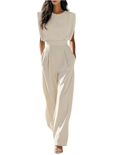 Combinaison formelle élégante pour femme plissée couleur unie pour fête et bureau