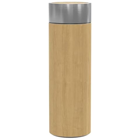 Intirilife Bamboo Thermos Bottle for Travel Cover