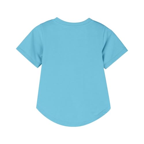 Girls Curve Hem Short Sleeve Shirts Side Slit Crewneck Soft Casual Tops Lightweight Solid Tuni𝗰 Blouse for Kids3