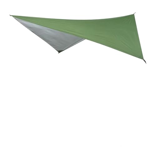 Tienda de Campaña Tarp Impermeable Hamaca Doble for Acampar al Aire Libre, 260x140cm, con mosquitera y Lona for Moscas, hamacas Ligeras de paracaídas for Viajes Senderismo(Green Rain Fly Tarp)