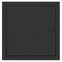 SYSTERM Premium Revisionsklappe mit Flachfront, Revisionstür Serviceklappe zur Inspektion und Abdeckung, Zum Öffnen drücken – Schlosstyp, Größe wählbar (Schwarz, 20x20)