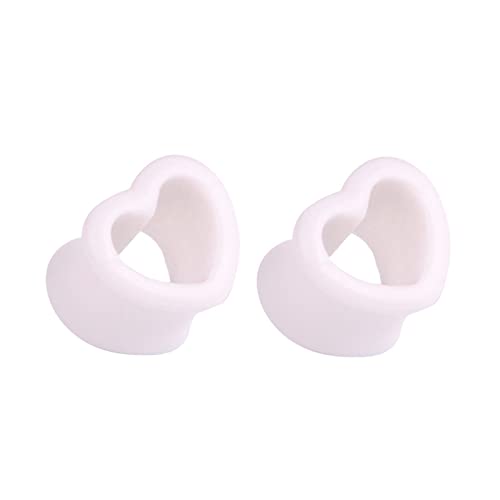 Tunnel cœur acrylique blanc flexible anti-douleur pour lobe