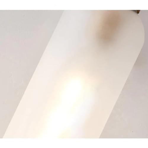 Image of Milky White Long Glass Wall Light | Copper Metal Wall Lamp Fixture | Decorative Lighting for Living Room Bedroom Dining Cafe Bar Restaurant | Modern Home Decor | Without Bulb