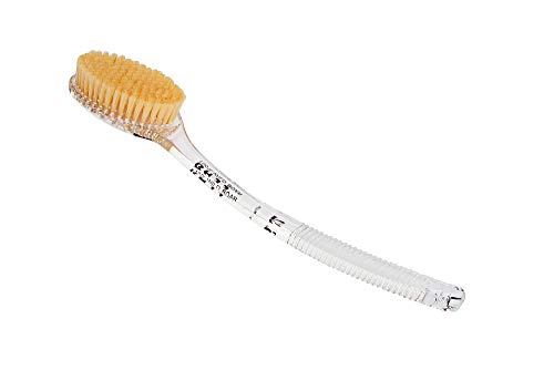 Bass Brsushes | Esthetician Grade Bath & Body Brush  |   100% Natural Bristle   |   High Polish Acrylic Handle   |   Oval Style   |   Crystal Clear Finish  |   Model 79 - CLC