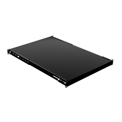 Étagère fixe en rack 1U à profondeur réglable de 19,5 à 97,3 cm pour châssis robuste