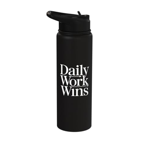 Daily Work Wins Entrepreneur Discipline Stainless Steel Insulated Water Bottle