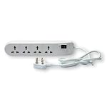 SP40 – 4-Socket Power Strip | Surge Protection, Copper Cable & Reset Switch | 1.5m ABS Body, 1-Year Warranty