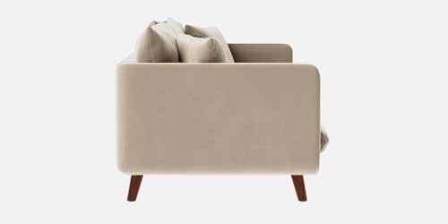 Image of Rejol Velvet 3-Seater Sofa Luxurious Comfort for Living Rooms and Offices (Cream, 3 Seater)