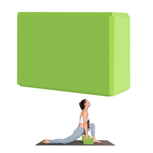 Image of 9 inchx6 inchx3 inch Yoga Blocks, Soft Non-Slip Surface Premium Foam Blocks, Supportive, Lightweight, Odor Resistant, Yoga Accessories for Pilates Meditation General Fitness Stretching Toning (green-1