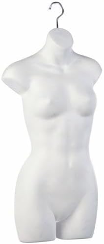 Deluxe Ladies Half Round Torso Form - White (Beware of Cheap Imitations!) Box of 1