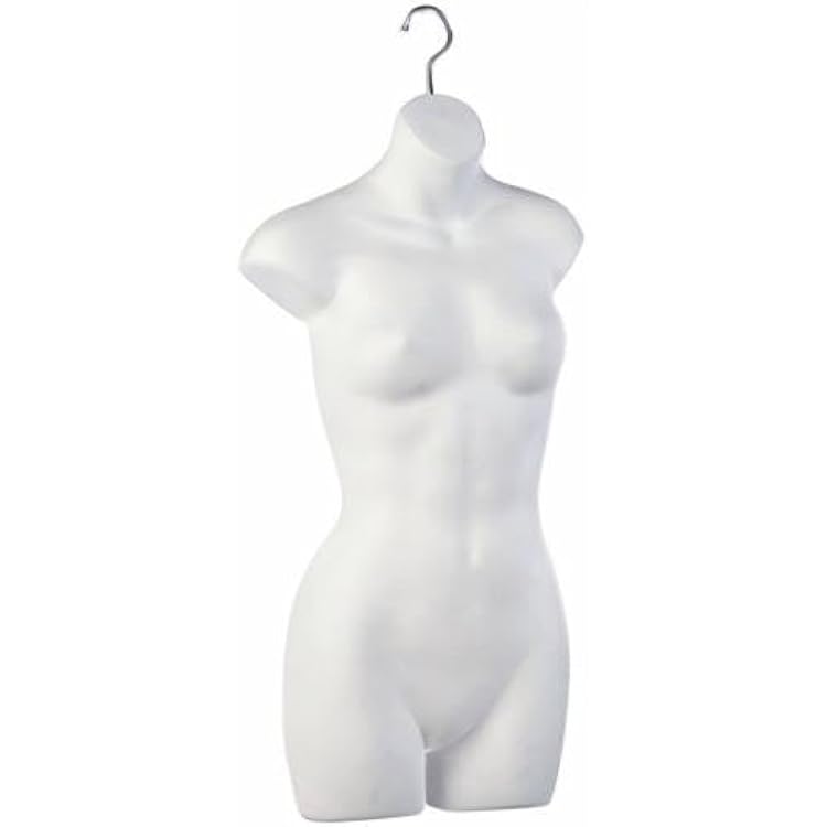 Deluxe Ladies Half Round Torso Form - White (Beware of Cheap Imitations!) Box of 1