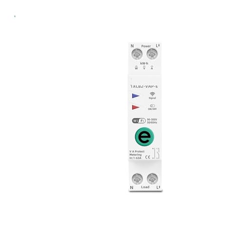 POWTAXBJGD EweLink Smart Circuit Breaker MCB Relay 1P 63A Power kWh Voltage Current Meter Protector Voice Remote Control Switch