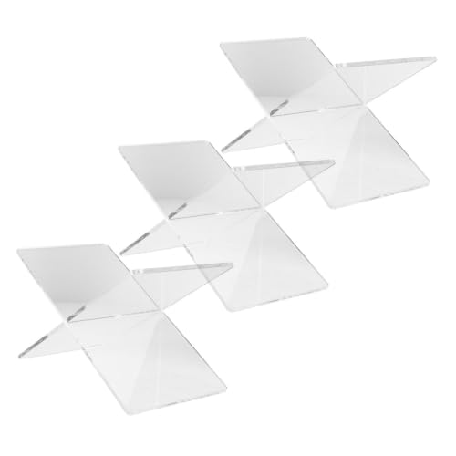 Soporte para libros acrílico transparente para biblioteca y manuales de estudio