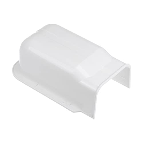 PATIKIL 4' PVC Cubierta Decorativa Línea, Pared Entrada Tapa Tubo Piezas Accesorios para Aire Acondicionador Central AC Calefacción Bomba, Blanco