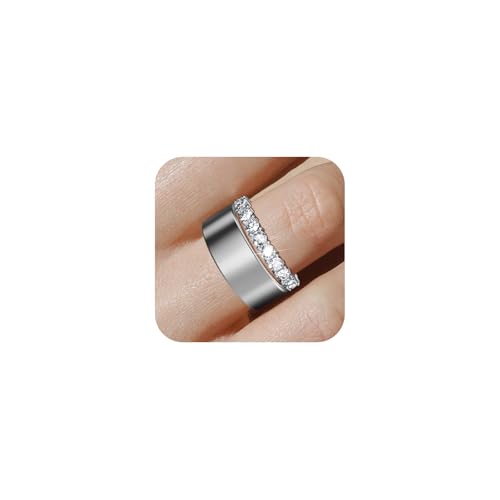 Polyjoy 14K �����b�L �X�^�b�L���O�����O Oura Ring Gen 4/Gen 3�p �X�p�[�N�����O �L���[�r�b�N�W���R�j�A �����X�^�b�N�����O �X�^�b�J�u���o���h �����p, 8, �z���C�g�S�[���h, �L���[�r�b�N�W���R�j�A