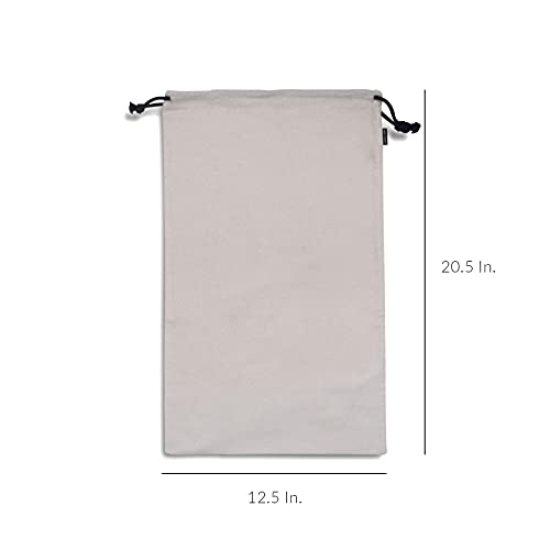 Image of ZENPAC Cowboy Boot Bag, Beige Duster Flannel Pouch with Drawstring Closure, Washable Breathable Cotton Fabric for Shoes, Luggage, 12.5x20.5 2 Pack