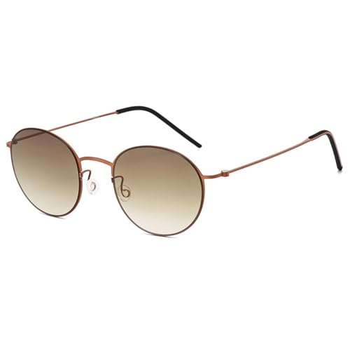 Lunettes de soleil rondes en titane anti-fatigue et légères contre le soleil intense