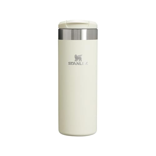 STANLEY 1913 Aerolight Transit Travel Mug 0.47L Keeps 6 Hours Hot 8 Hours Cold Dishwasher Safe Leakproof Car Cup Holder Compatible Insulated Coffee Cup Cream Gloss