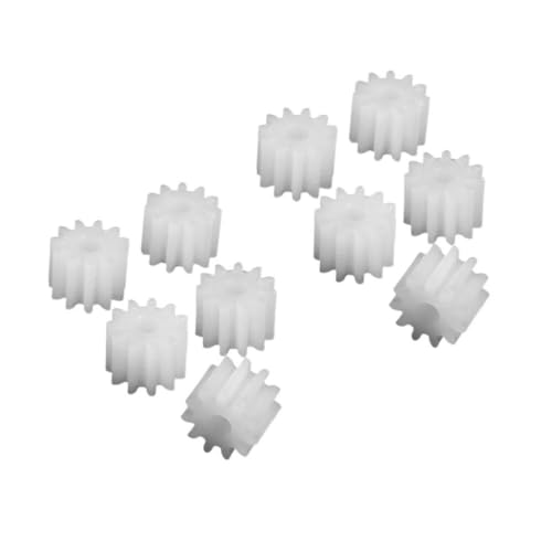 Shaft Pinion 10pcs 2mm Tight Fit Hole Motor Spindle Gear 10 Teeth Plastic Gear 5.95mm Diameter Car Toy Pinion DIY Drone Motor Gear Motor Transmission