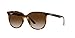 Ray-Ban Womens RB4378 Square Sunglasses, Havana/Gradient Brown, 54 mm