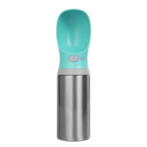 Hundetrinkflasche - 400ml Edelstahl Trinkflasche Für Hunde...