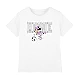 Disney Minnie Mouse Football Kick Camiseta Infantil, Blanco, 12-13Y
